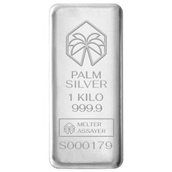 palm silver bar bullion 1 kg