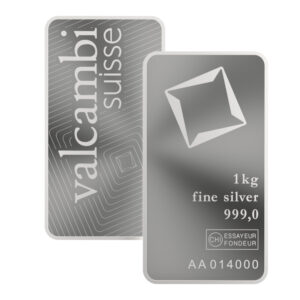 1 kilo gram valcambi minted bar silver bar