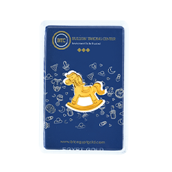 24k " Baby Horse " Yellow Gold Ingot - 2.5g