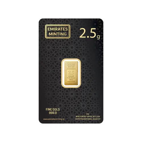 Emirates Minting 2.5g Gold Bar (999.9)