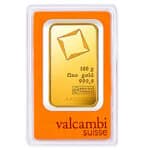 Valcambi Suisse 100 Gram Gold Bar