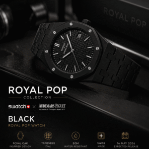 Buy black Royal pop collection swatch ap watch