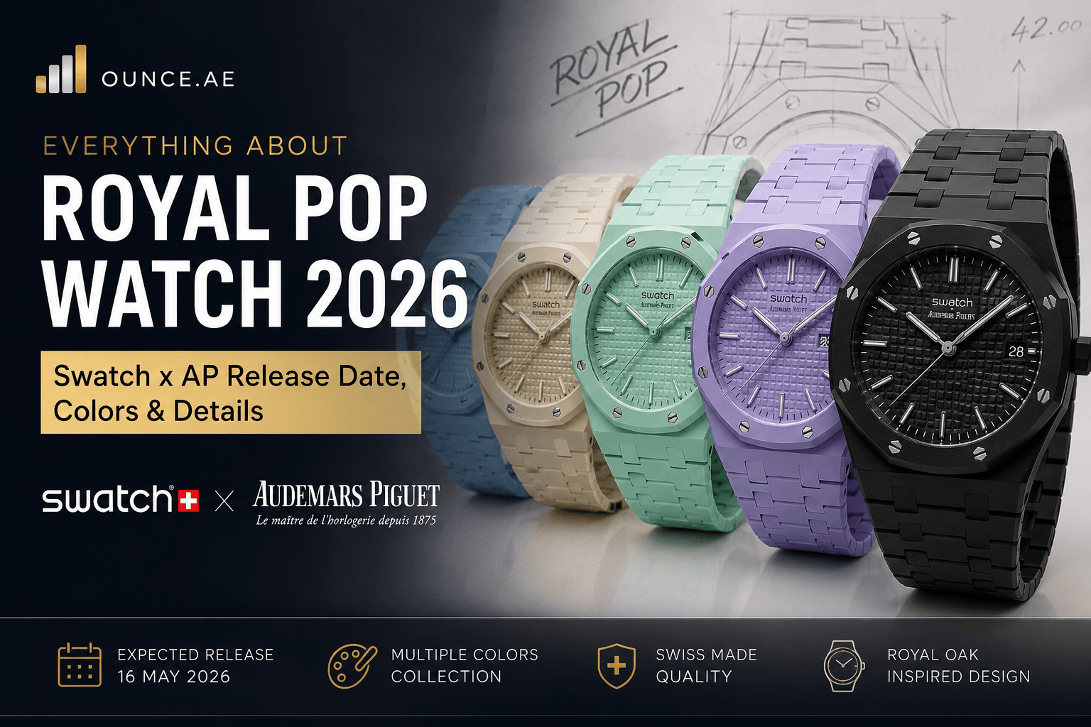 everything about ap swatch watch royal pop 2026