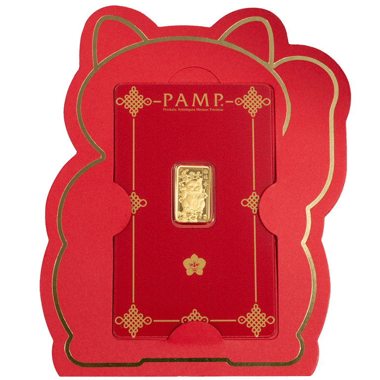 Buy Pamp 2.5g Gold Bar Lucky Cat