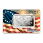 PAMP 1oz 250th Anniversary of the USA Vintage Silver Bar