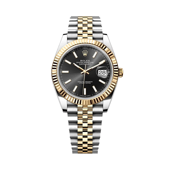 Rolex Datejust 41mm Steel & Yellow Gold Black dial Jubilee bracelet