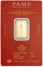 PAMP Buddha 5 Grams Suisse Gold Bar