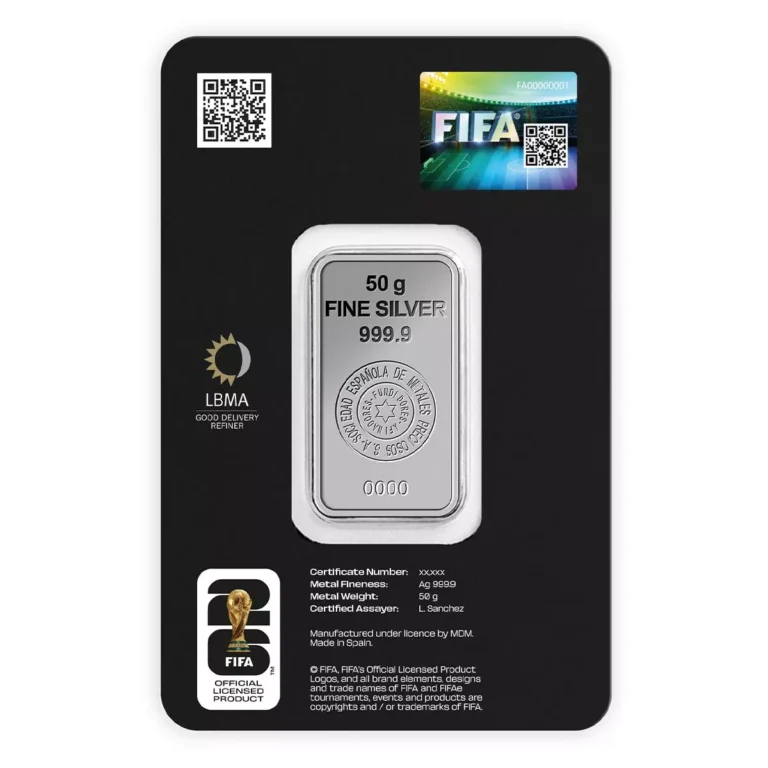 Fifa World Cup 2026 50 Grams Silver Bar