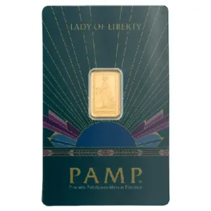 PAMP 2.5 Gram Gold Bar Lady of Liberty