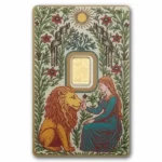 1 Gram PAMP Suisse Una & The Lion Gold Bar in official assay card with protective sleeve made from 999.9 fine gold