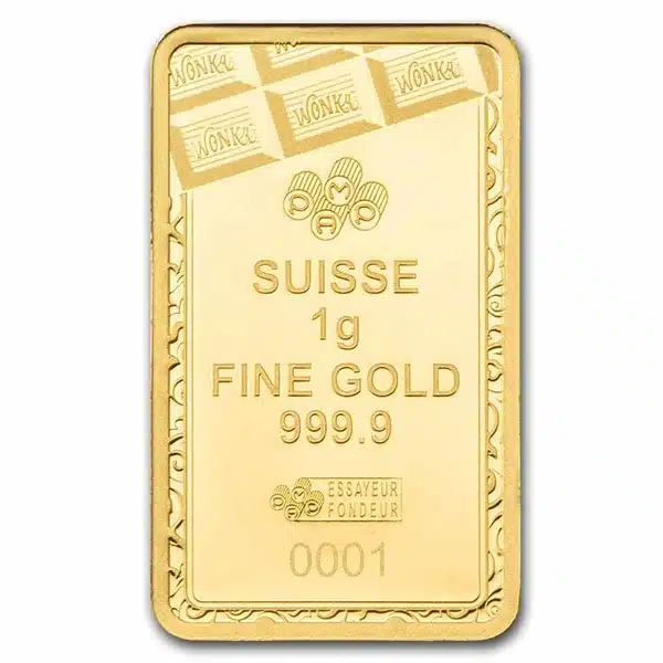 1 Gram PAMP Willy Wonka Gold Bar