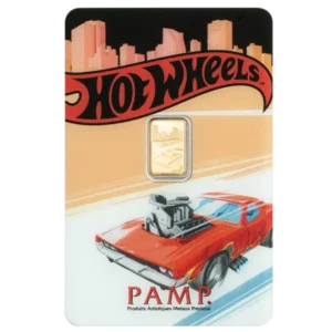1g Pure Gold Bar Hot Wheels Race to Win crafted from 999.9 pure gold