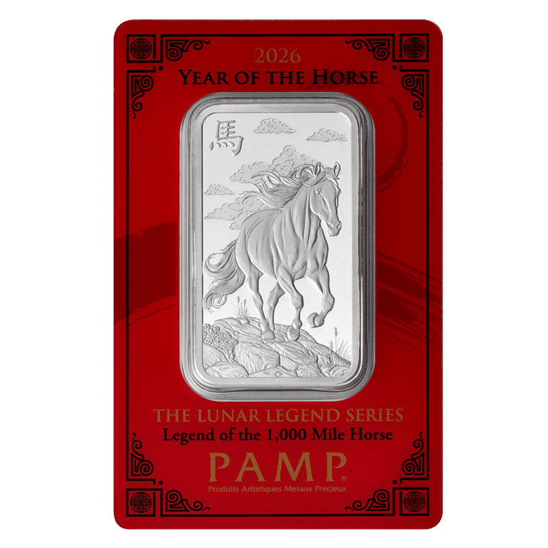 PAMP Lunar Legends 2026 Year of the Horse 1 OZ Silver Bar