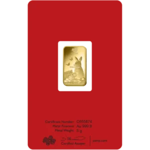 Lunar Rabbit Gold Minted Bar