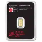 PAMP Diet Coke 1g gold bar with tamper-evident assay packaging