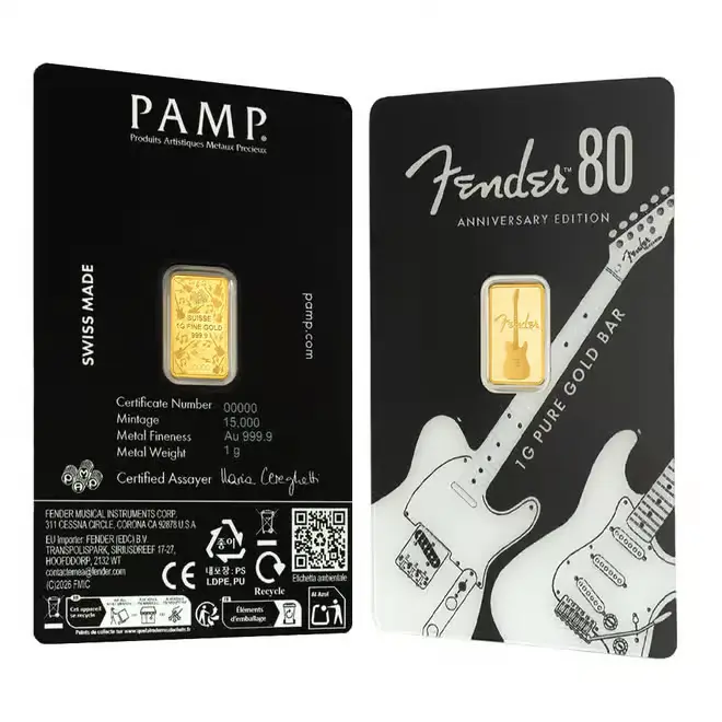 PAMP Fender 80th Anniversary Gold Bar