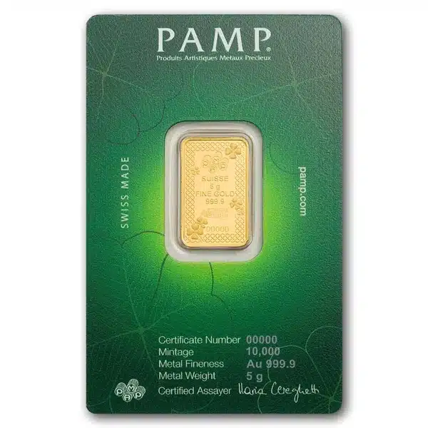 PAMP Lucky Charm Gold Bar