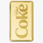 reverse of PAMP Diet Coke 1g .9999 fine gold bar