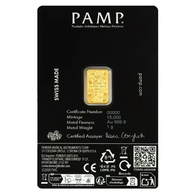 PAMP Fender 80th Anniversary Gold Bar