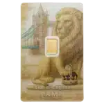 PAMP Lion of England 0.5g gold bar in 999.9 fine gold