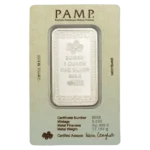 PAMP Moses & Batya 1 oz silver bar with CertiPAMP assay card and sleeve