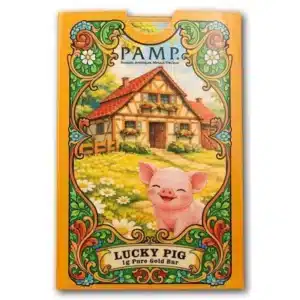 PAMP Lucky Pig 1g Gold Bar