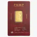 PAMP 10g Good Luck Phoenix Coloured Gold Bar 999.9 Fine Gold