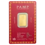 PAMP Diwali Lakshmi and Sacred Cow 5g gold bar front design