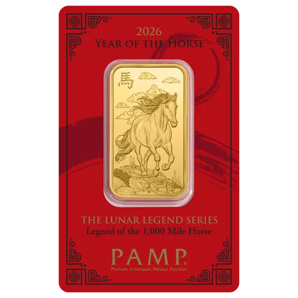 PAMP Lunar Year of the Horse 1 oz Gold Bar